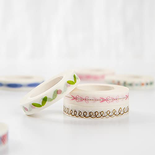 HASTHIP® 10 Pieces Flower Washi Tape Masking Tape Adhesive Decorative Tape Sticker for Scrapbooking (Pattern Various) 20 PCS HASTHIP® 10 Pieces Flower Washi Tape Masking Tape Adhesive Decorative Tape Sticker for Scrapbooking (Pattern Various) 20 PCS